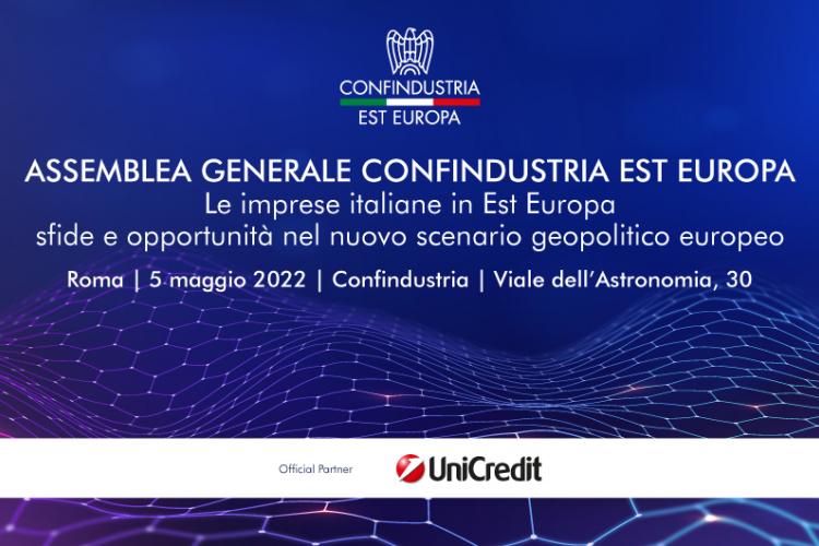 General Assembly of Confindustria Est Europa next May 5th in Rome 